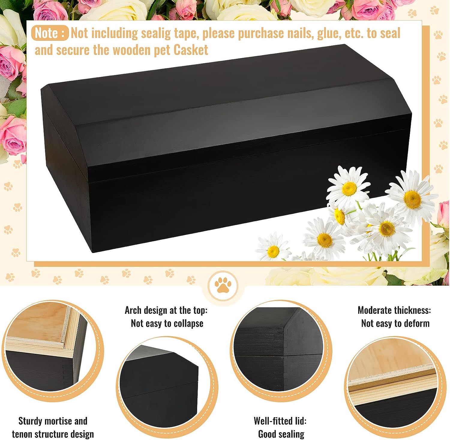 Pet Casket Wood Black Pet Loss Coffin Review